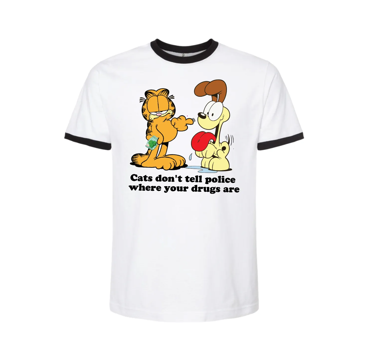 00 Cat and Dogs ringer t-shirt