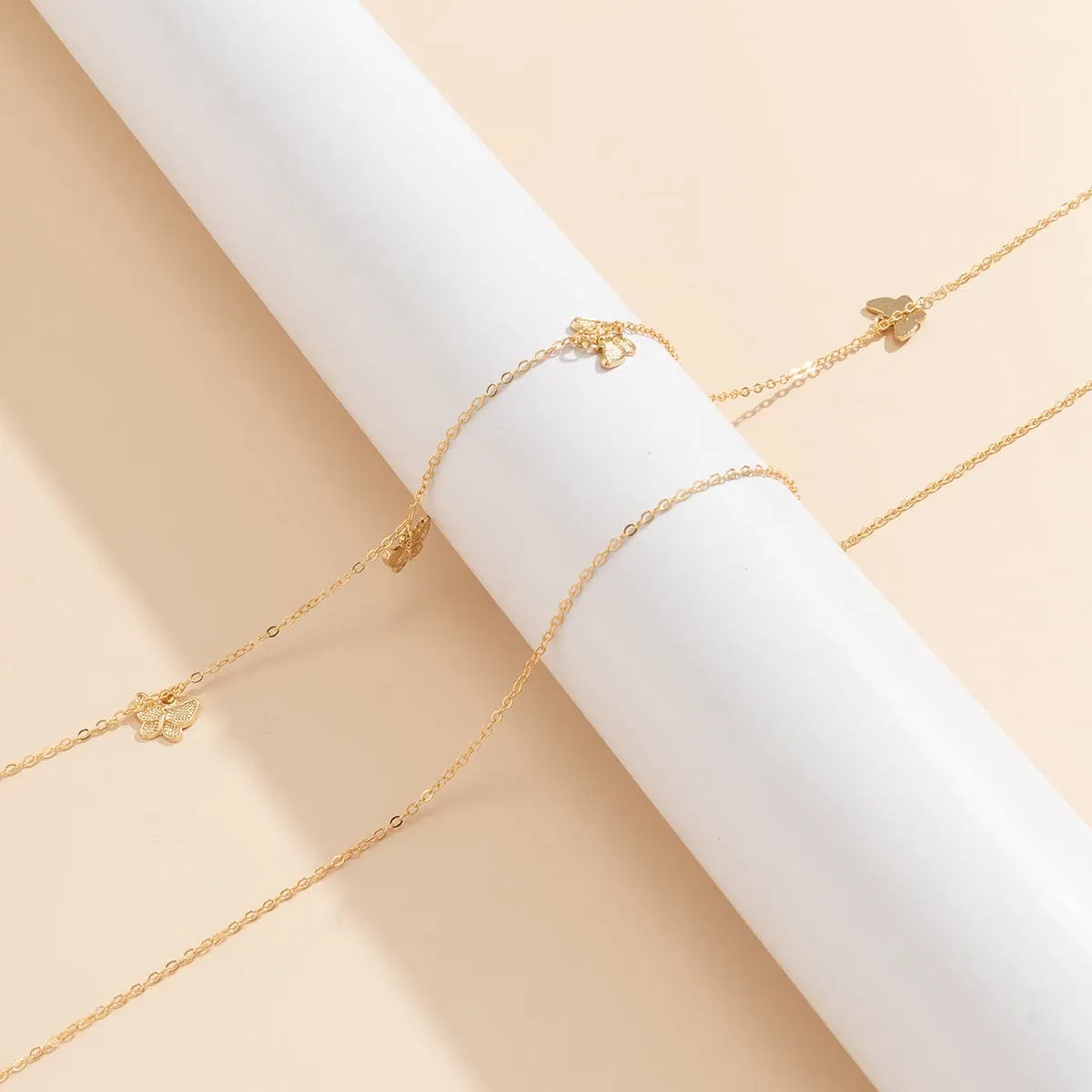 18K Gold-Plated Butterfly Waist Chain Set