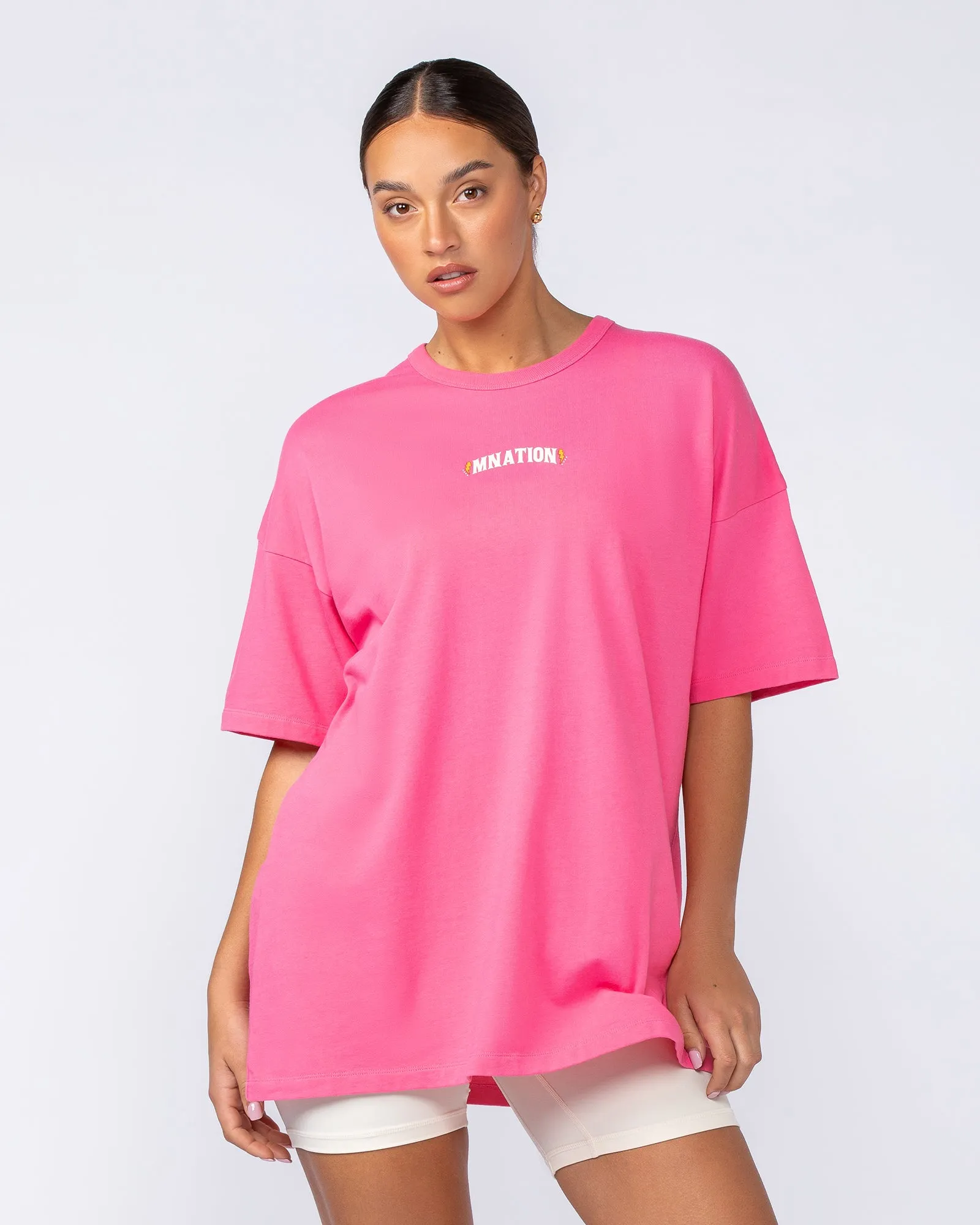 4Eva Eva Oversized Tee - Flamingo