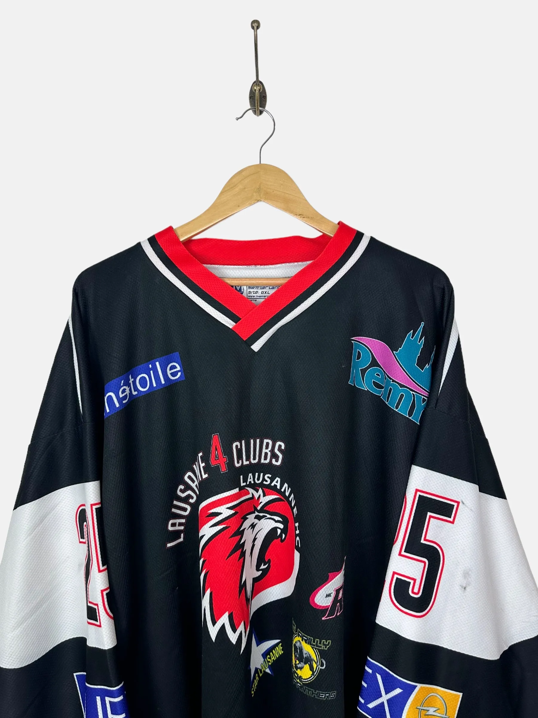 90's Lausanne HC Switzerland Vintage Hockey Jersey Size 2-3XL