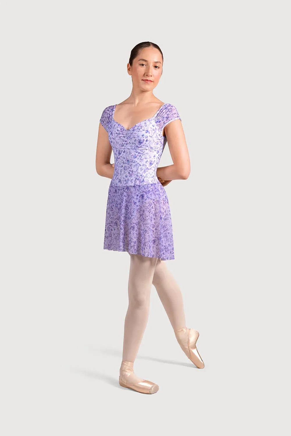 AB5203 - Bloch Bria High-Low Mesh Womens Skirt