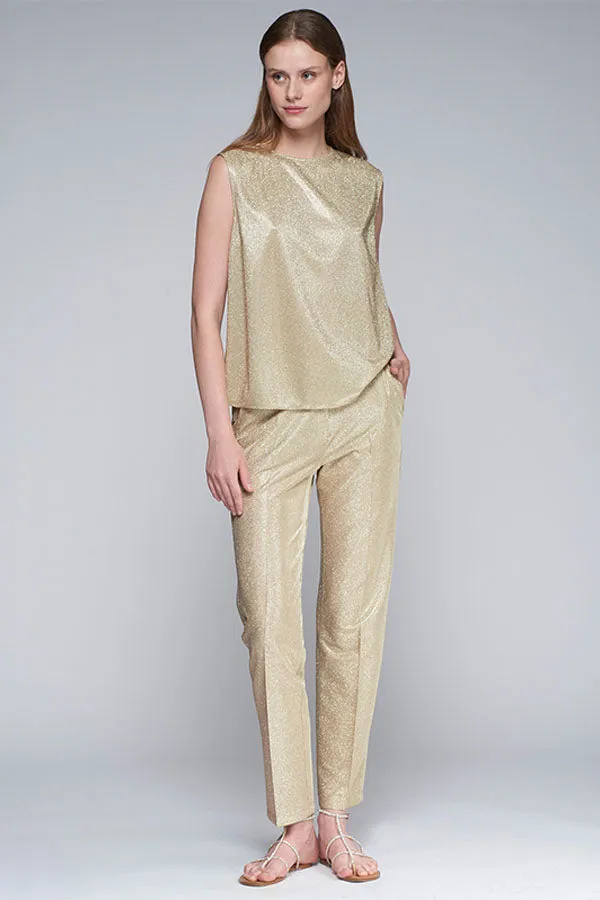 ABIGAIL GOLD SLEEVELESS TOP