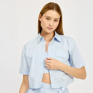 Abigal Button Top and Bralette Set