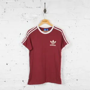 Adidas Ringer  T Shirt - Red - M