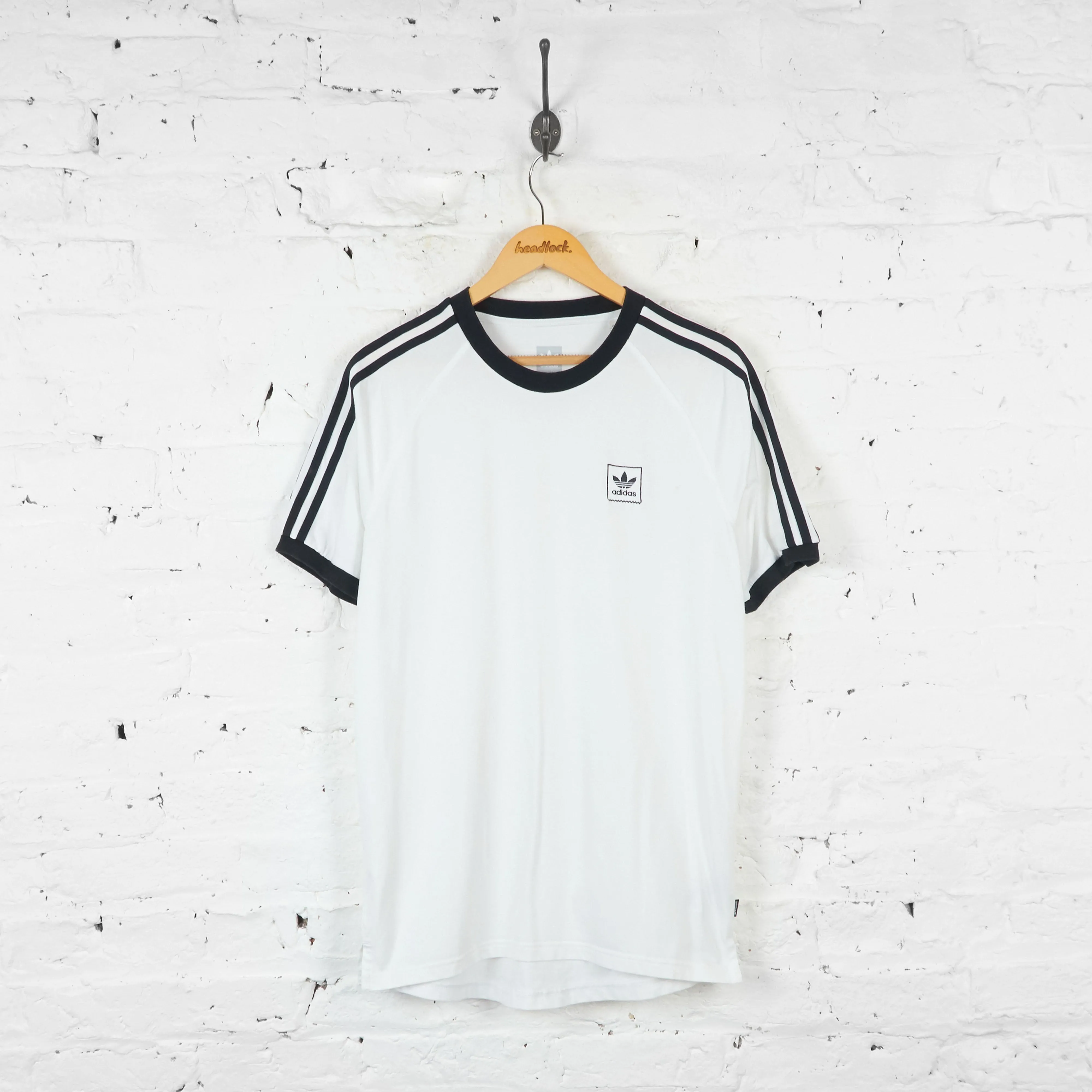 Adidas Ringer T Shirt - White - M