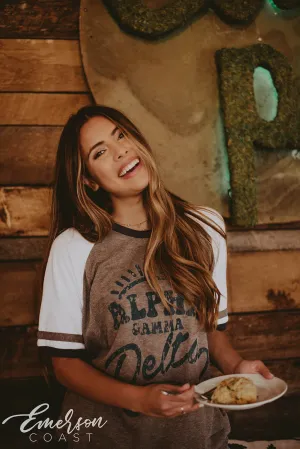 Alpha Gam Retro Ringer Tee