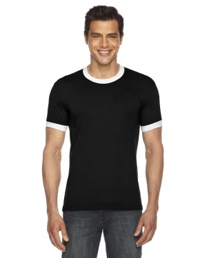 American Apparel Unisex Poly-Cotton Short Sleeve Ringer T-Shirt