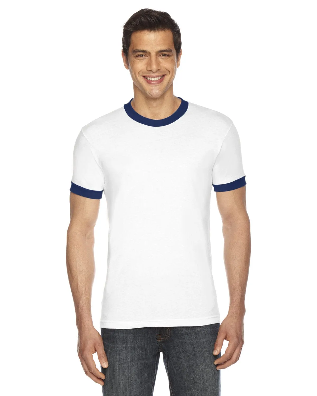 American Apparel Unisex Poly-Cotton Short Sleeve Ringer T-Shirt