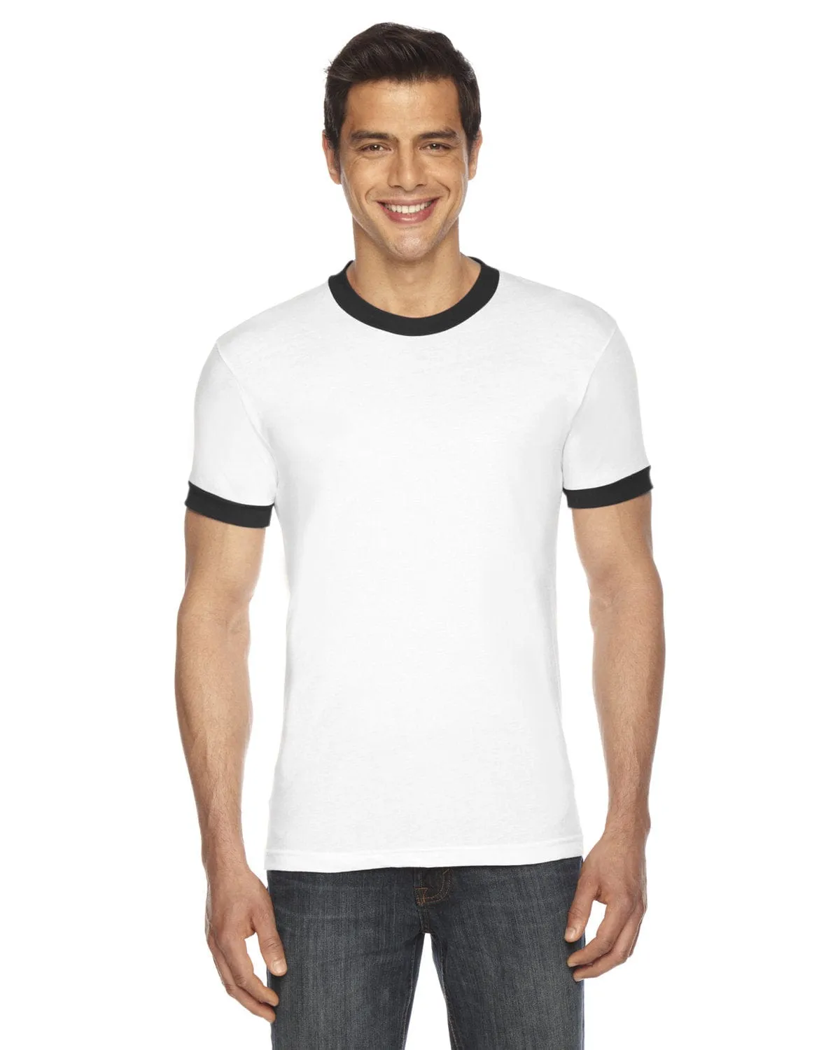 American Apparel Unisex Poly-Cotton Short Sleeve Ringer T-Shirt