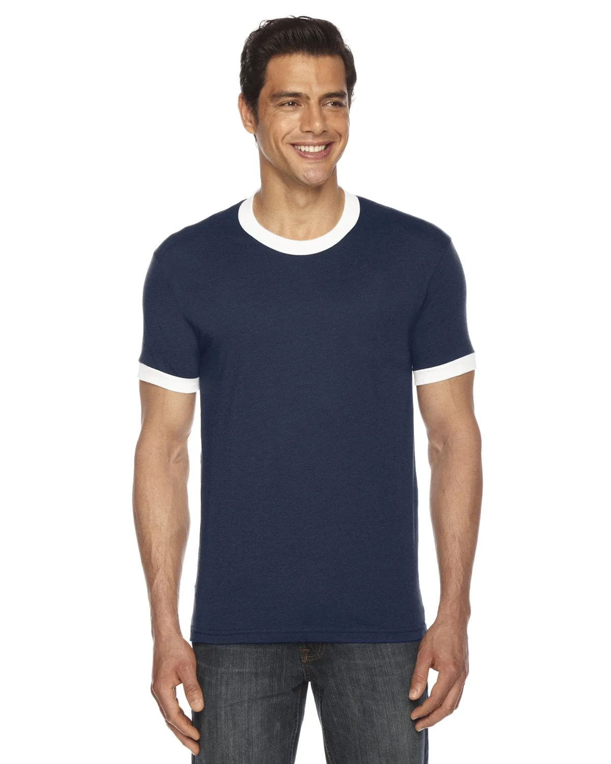 American Apparel Unisex Poly-Cotton Short Sleeve Ringer T-Shirt