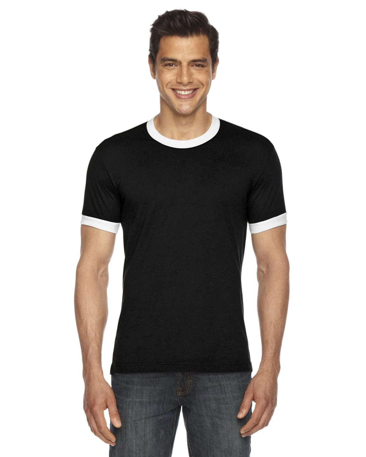 American Apparel Unisex Poly-Cotton Short Sleeve Ringer T-Shirt