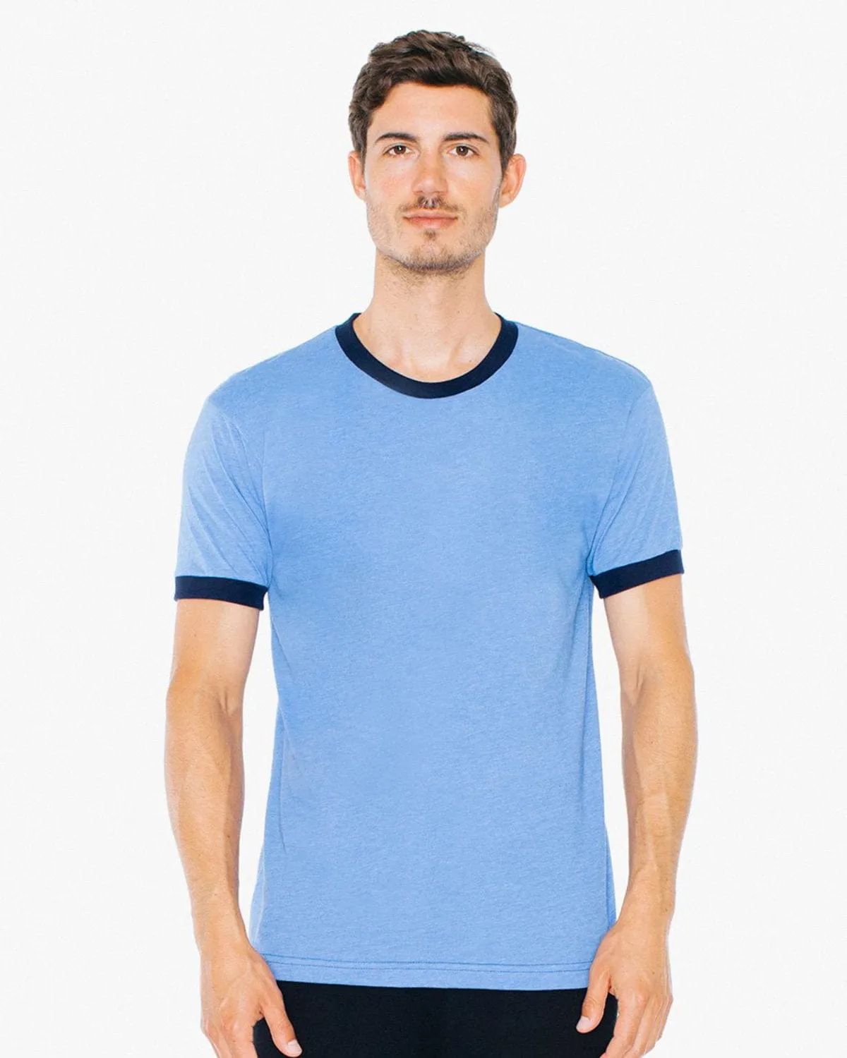 American Apparel Unisex Poly-Cotton Short Sleeve Ringer T-Shirt