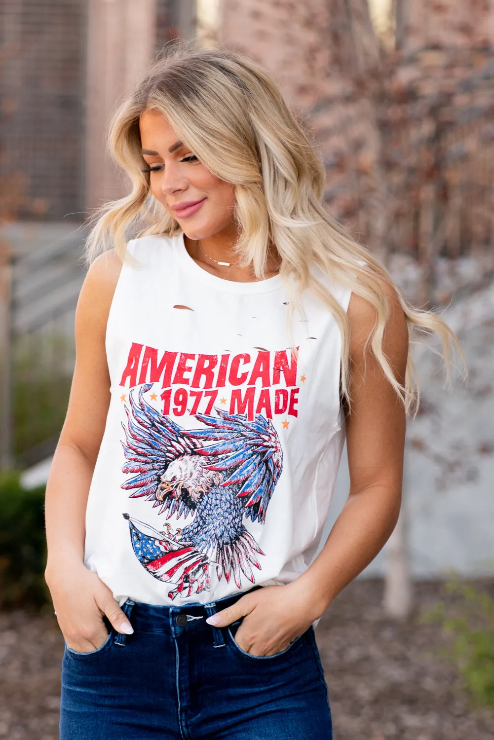 American Made 1977 Sleeveless Graphic Tee