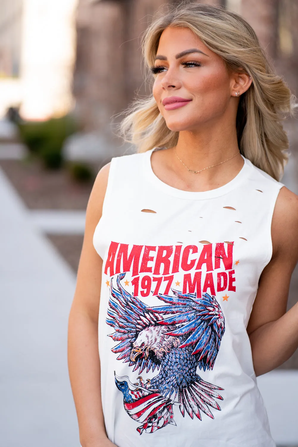 American Made 1977 Sleeveless Graphic Tee