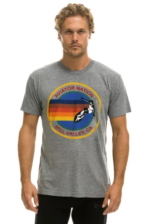 AVIATOR NATION MILL VALLEY TEE - HEATHER GREY