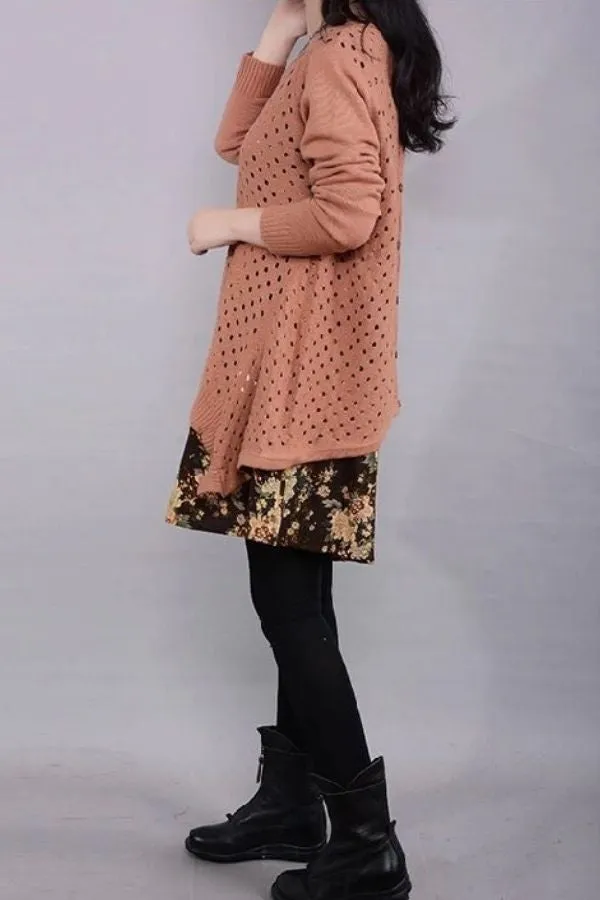 Back Button Two-piece Blouse