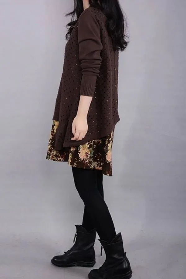 Back Button Two-piece Blouse