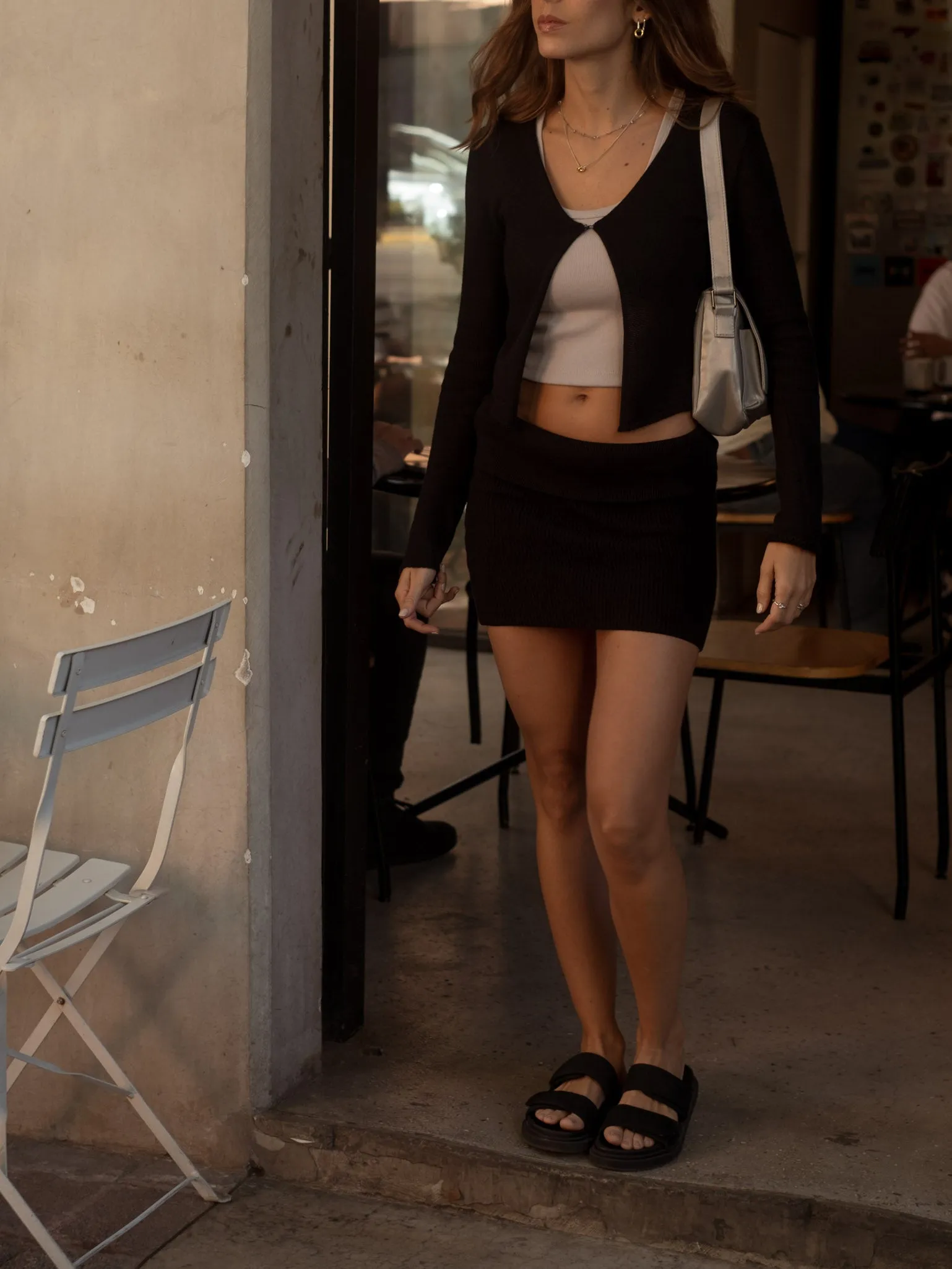 BASIC RIB TANK TOP - LIGHT GRAY