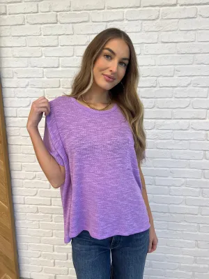 Basically Flowing Dolman Sleeve Top in B Lavender - 2/10