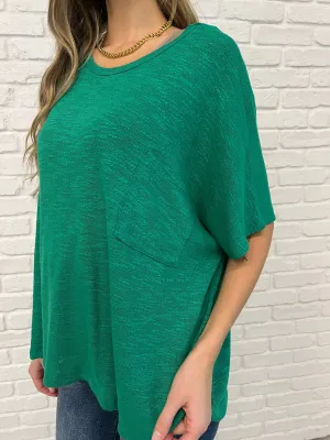 Basically Flowing Dolman Sleeve Top in Kelly Green - 2/10