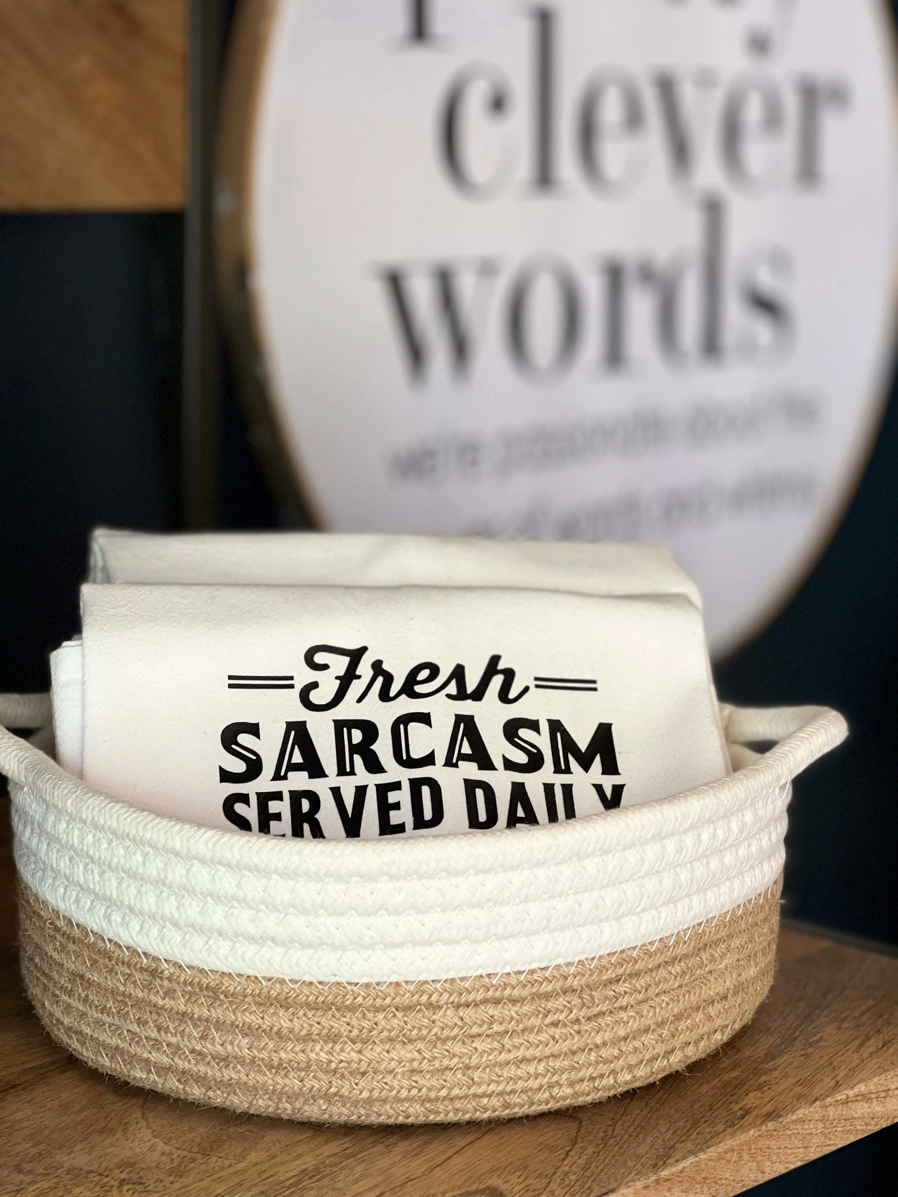 being a mom is like being a chicken - humorous bar kitchen towel SM