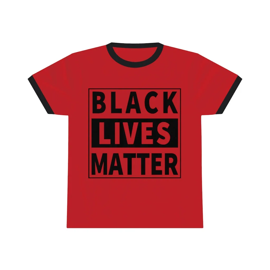 Black Lives Matter Unisex  Ringer Tee