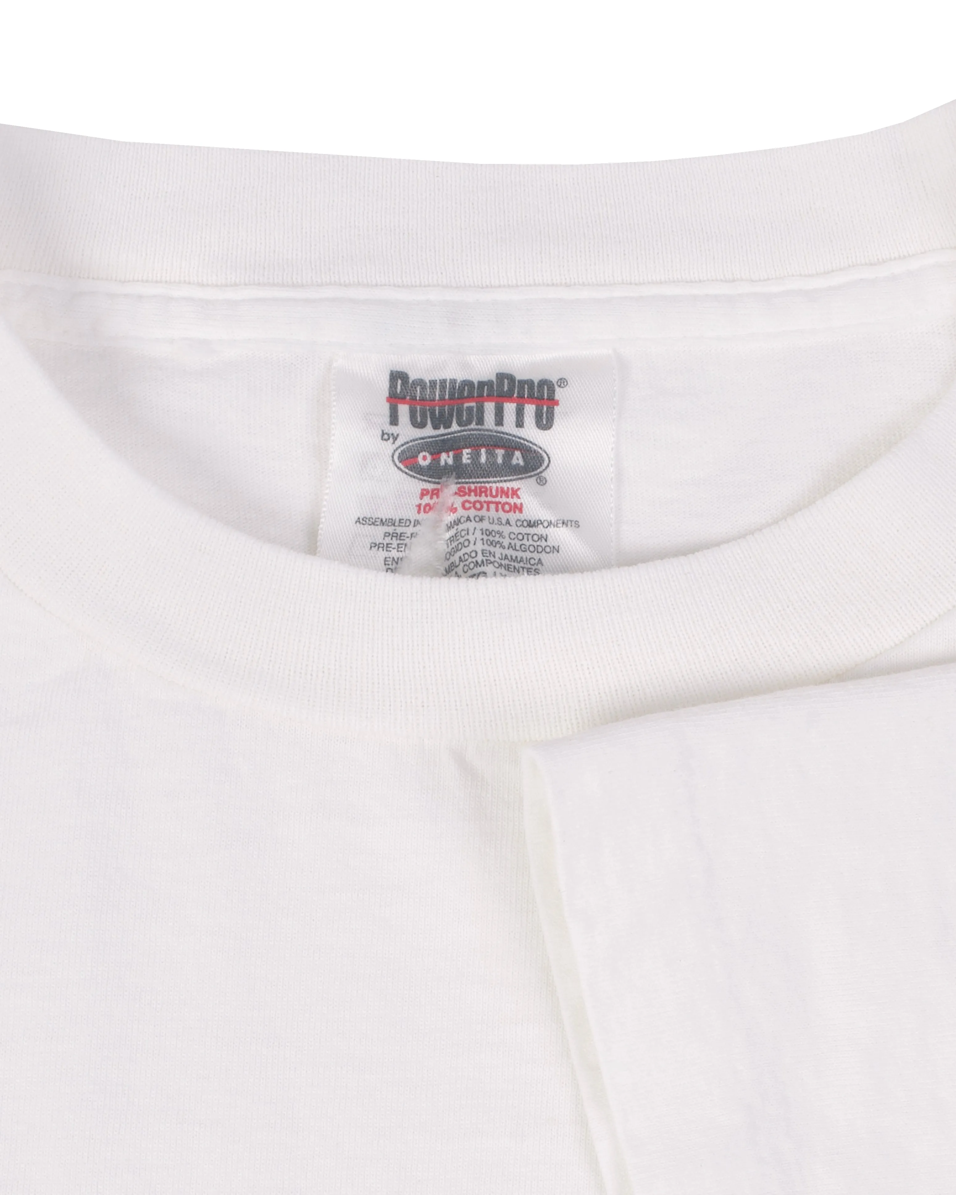 Blank Oneita Power Pro White T-Shirt