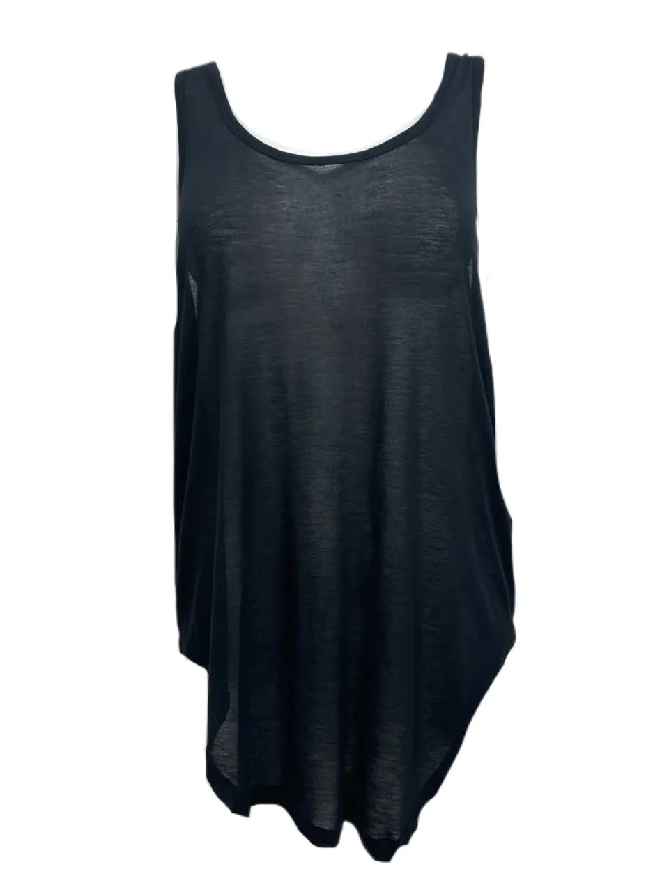 BLK DNM Women's Black Viscose Tank Top 16 Size Large NWT
