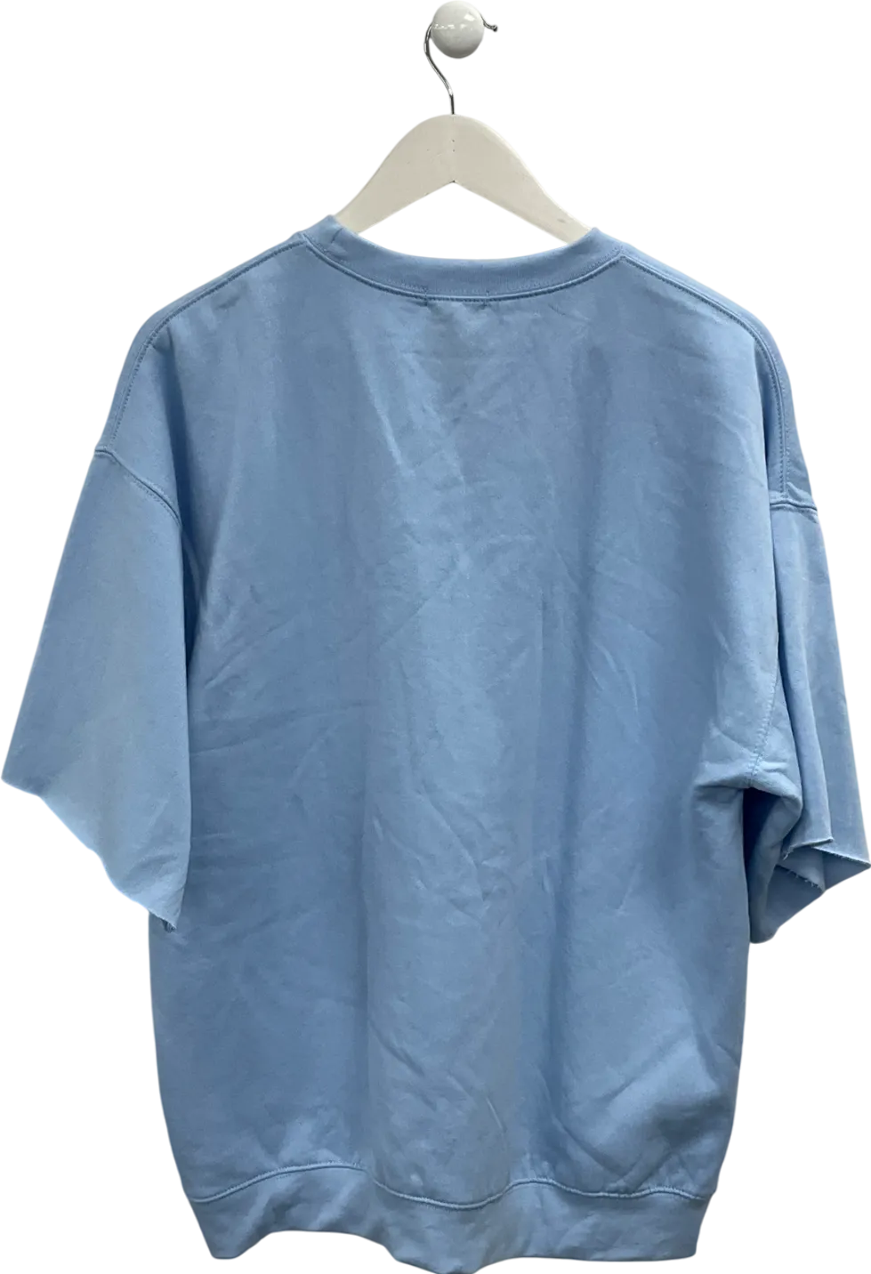 boohooMan Blue Oversized Angel Eye Short Sleeve Sweatshirt UK S