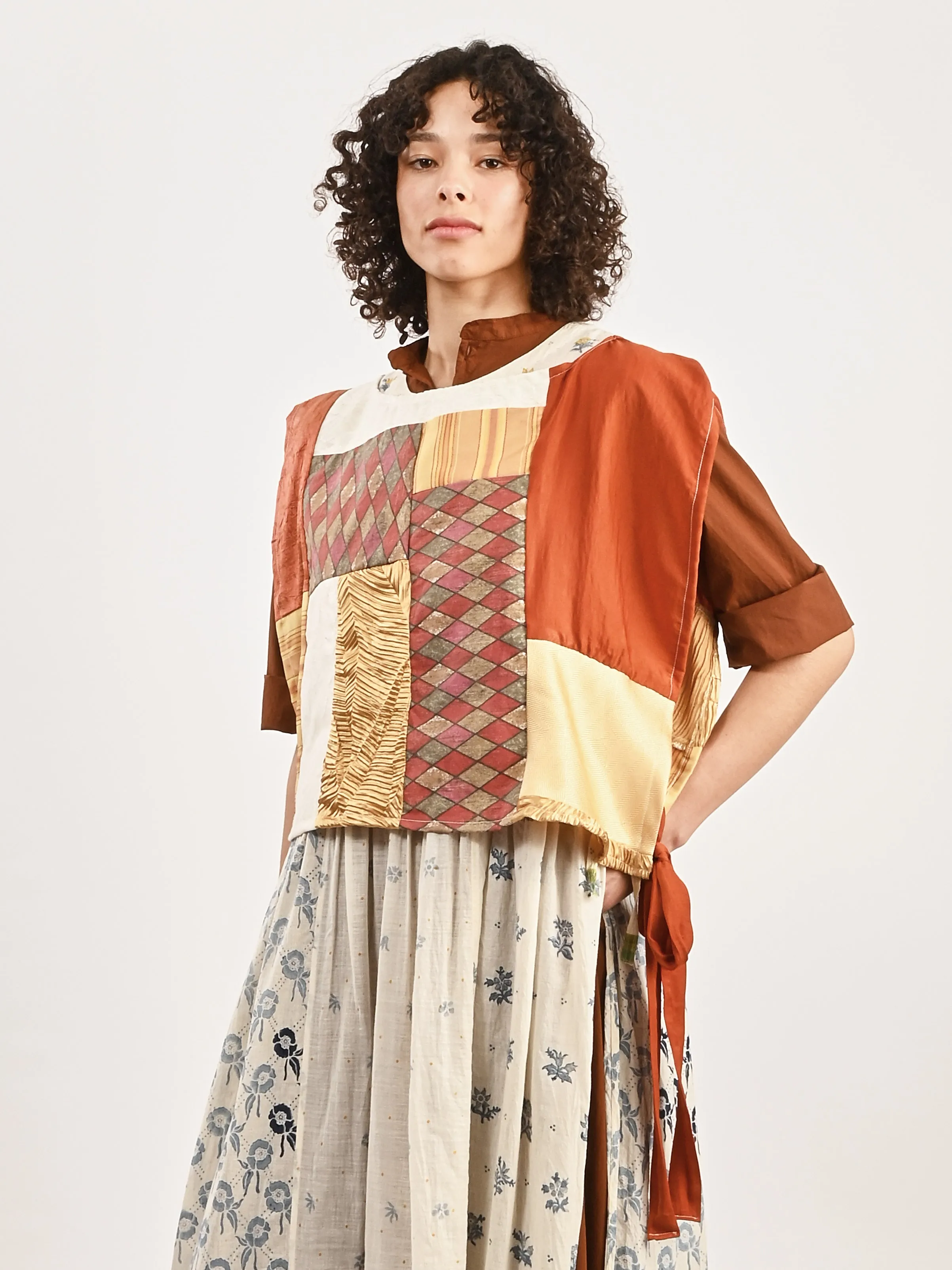 Bronze/Gold Patchwork Dickie