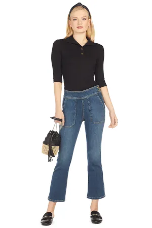 Button Up Elbow Slv (Black)