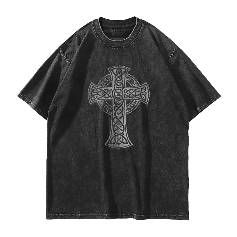 Celtic Cross Washed T-Shirt