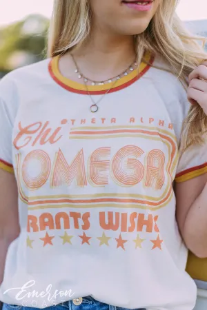 Chi Omega Philanthropy Double Ringer T-Shirt