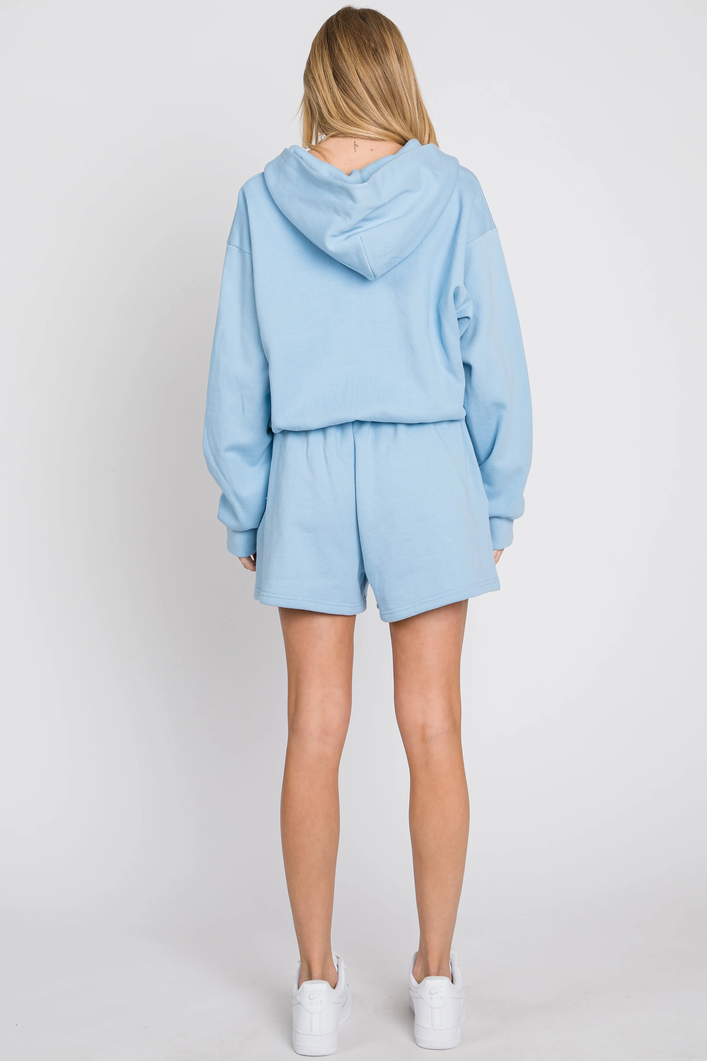 CROP HOODIE QUARTER ZIP