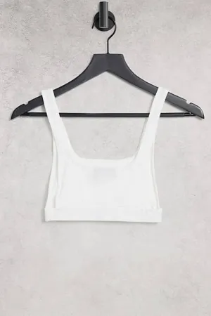 Crop Top With Open Side In White