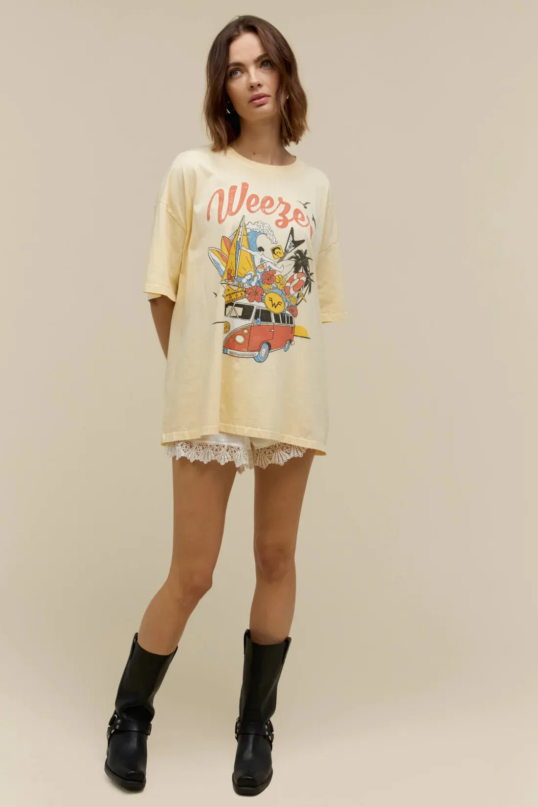 Daydreamer Weezer Collage OS Tee