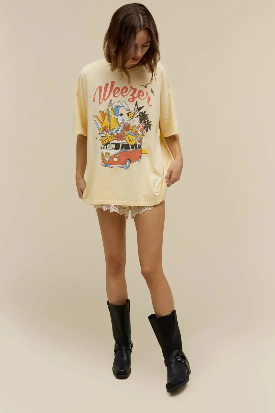 Daydreamer Weezer Collage OS Tee