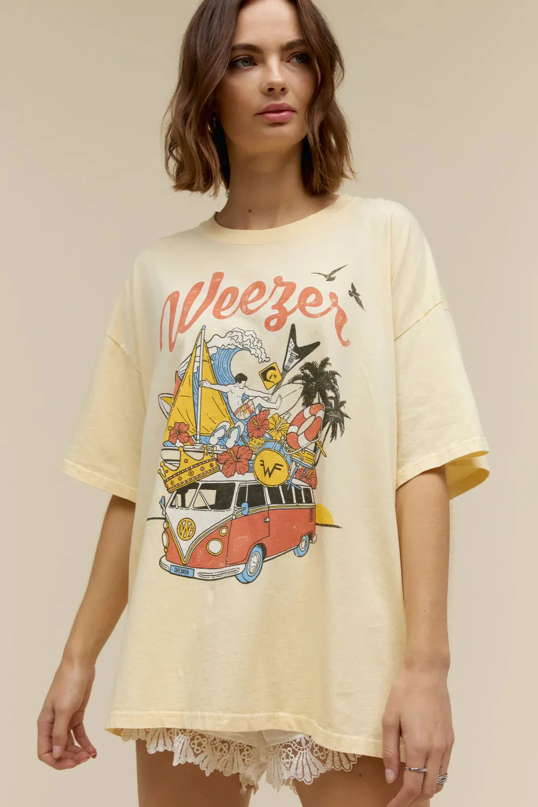 Daydreamer Weezer Collage OS Tee