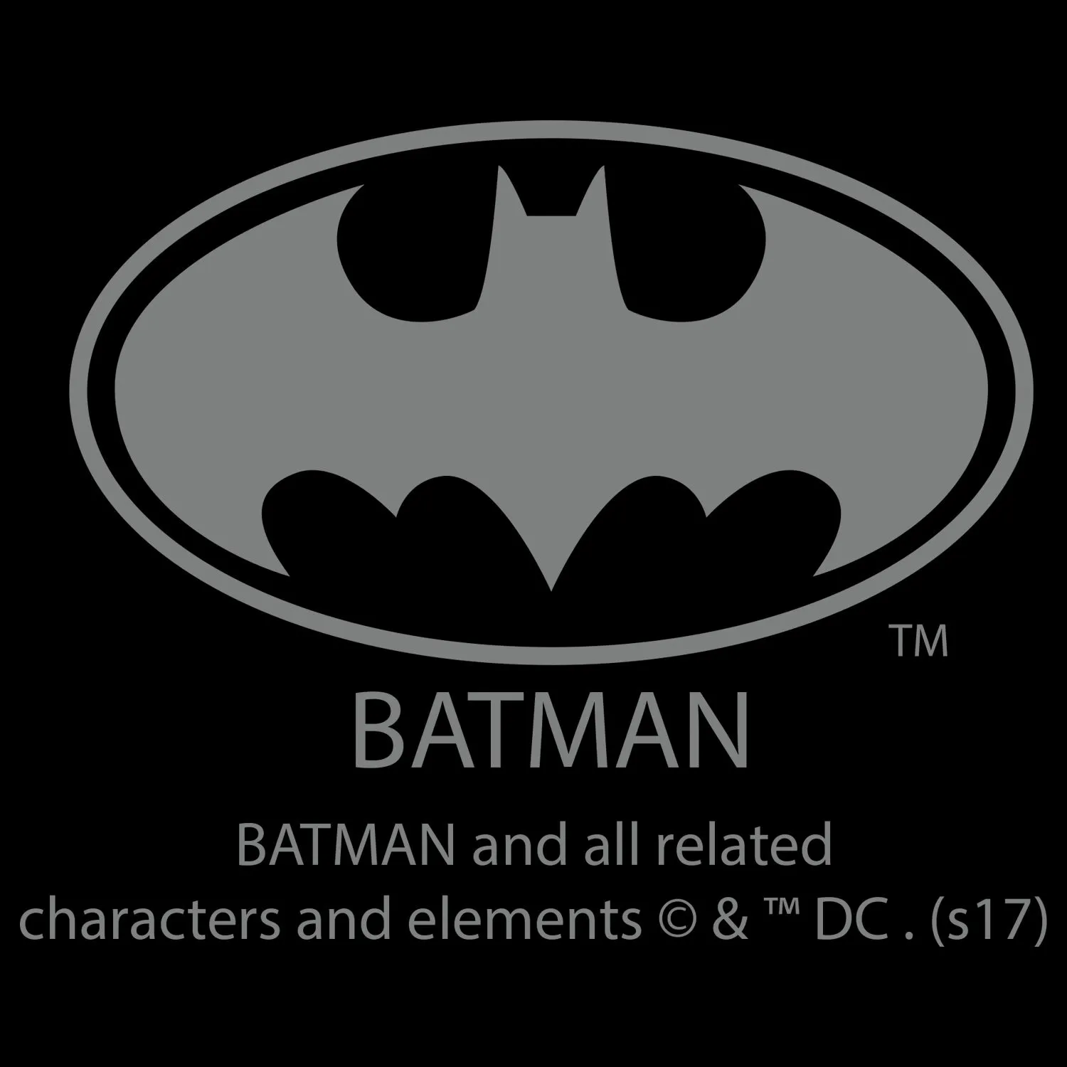 DC Comics Batman Logo Glass Official Men's T-Shirt (Black)