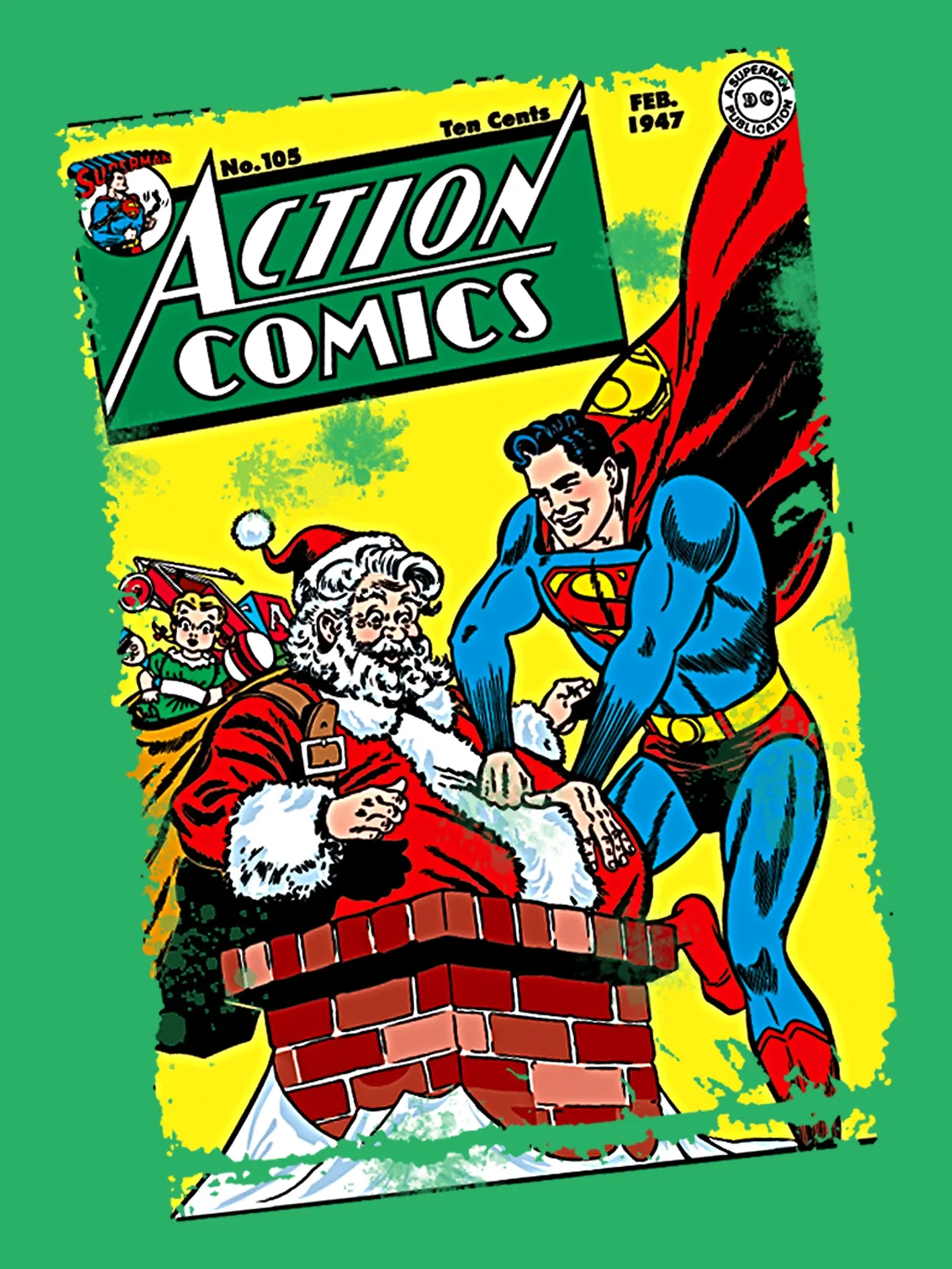 DC Comics Superman Cover 105 Xmas Men's T-Shirt