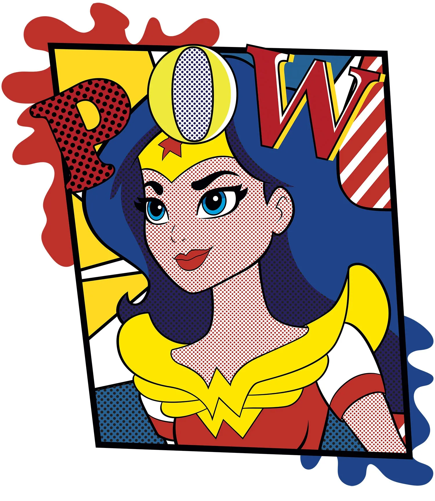 DC Super Hero Girls Wonder Woman Pop Pow Official Kid's T-Shirt (White)