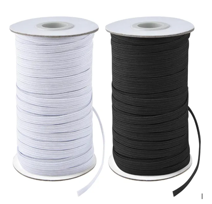 DIY Braided Elastic Sewing Band Cord 100 Yards 3mm - 6mm Wide