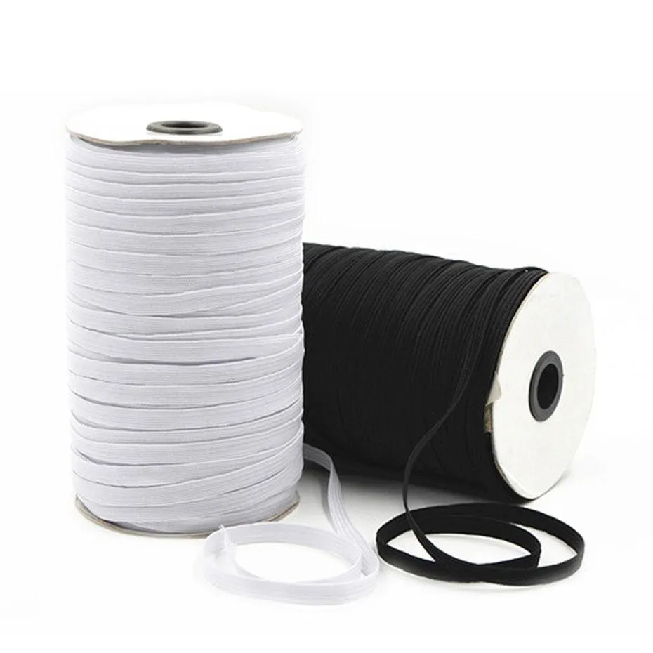 DIY Braided Elastic Sewing Band Cord 100 Yards 3mm - 6mm Wide