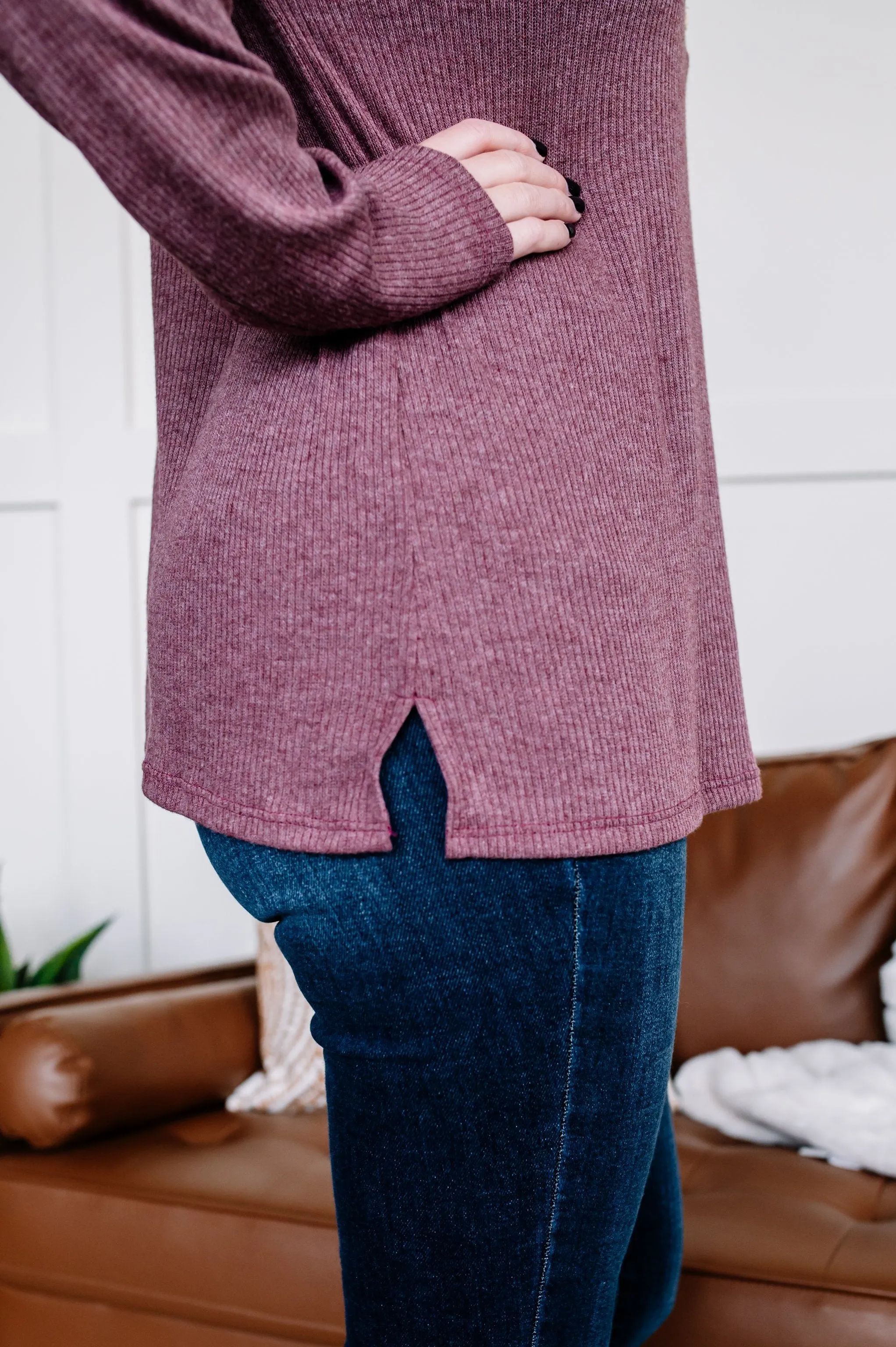 Don't Be A Button Top in Purple