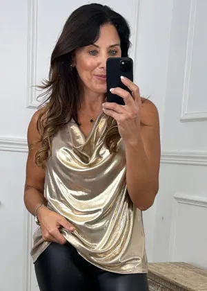 Dympna Gold Shimmering Cami