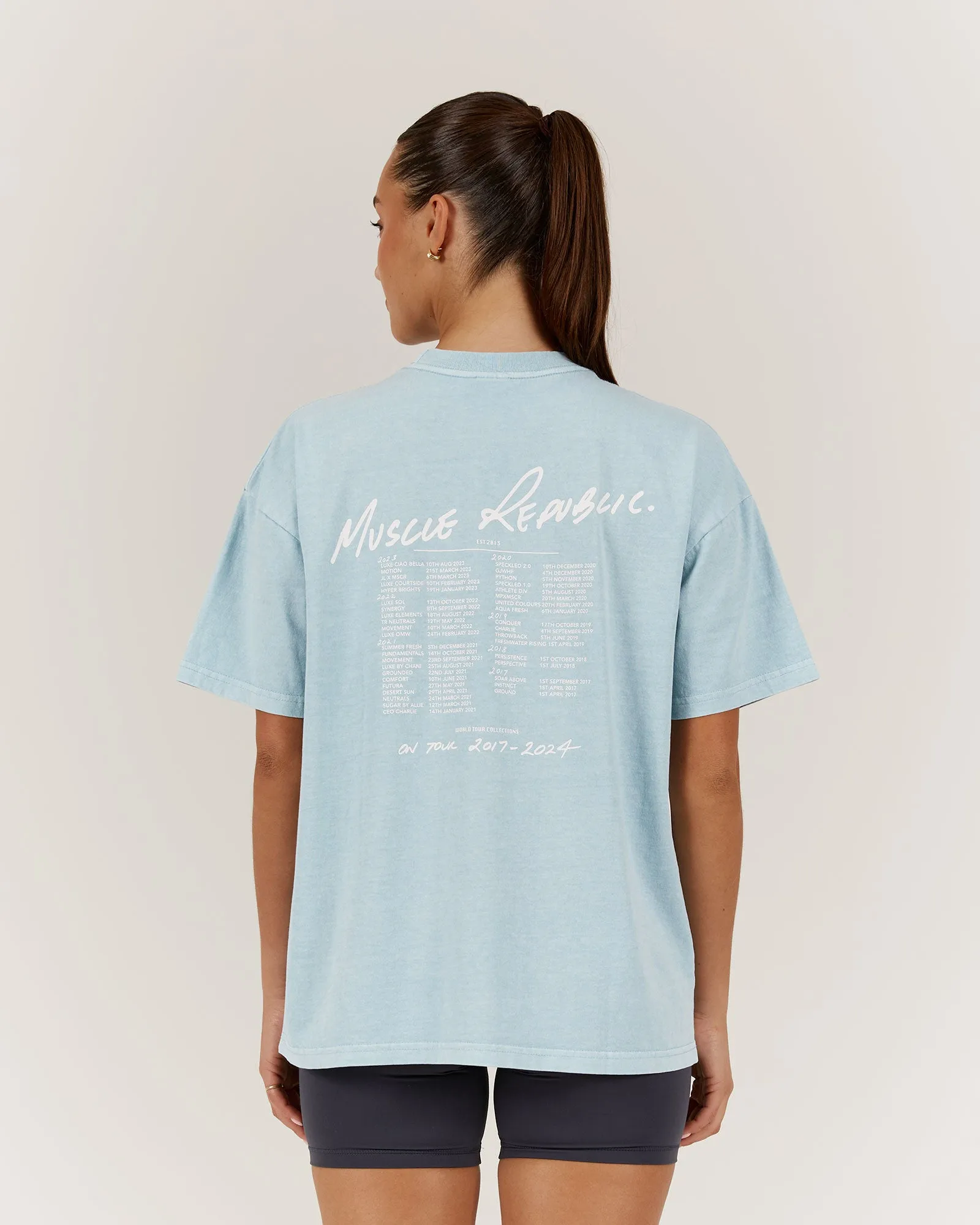 ESSENTIALS TOUR TEE - FADED BLUE