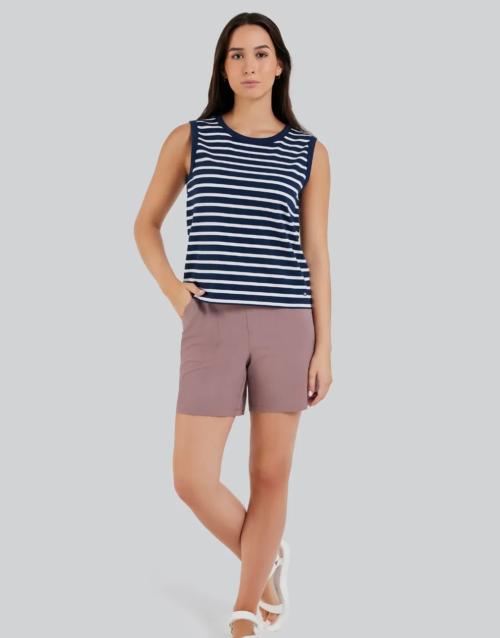 FIG Newport Sleeveless Stripe Top