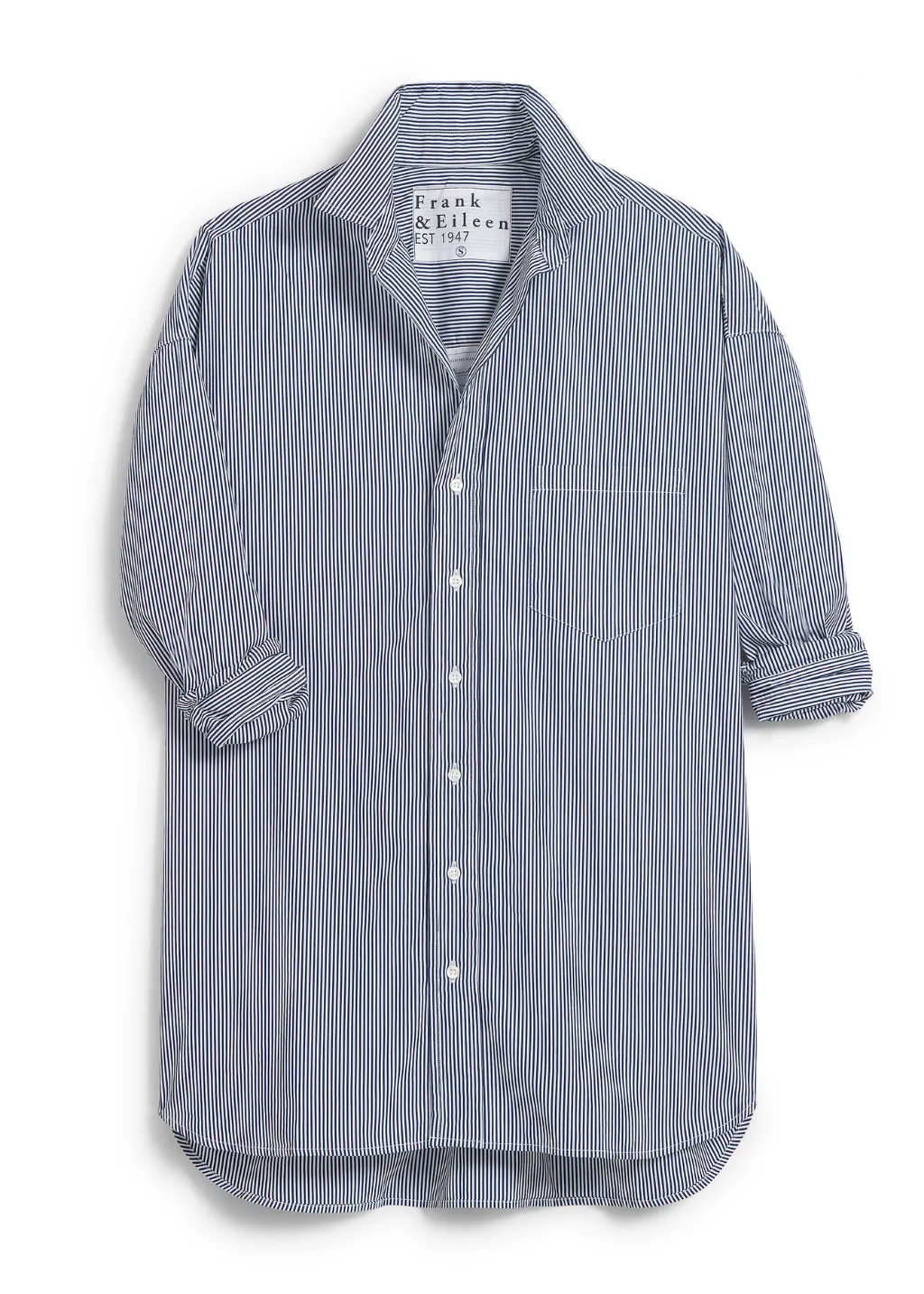 Frank & Eileen 'Shirley' Oversized Button-Up in Navy Stripe