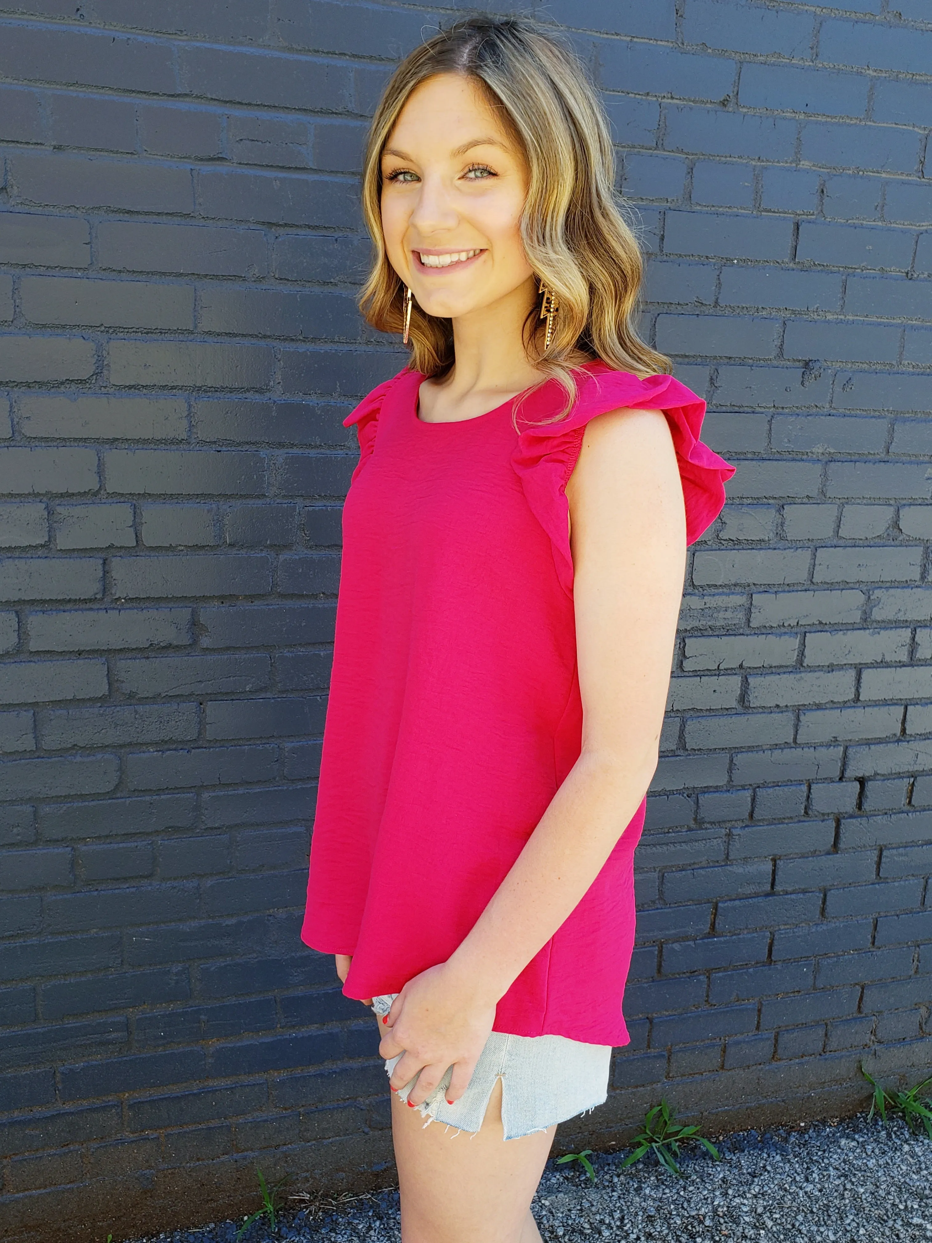 Fresh Start Top: Fuchsia