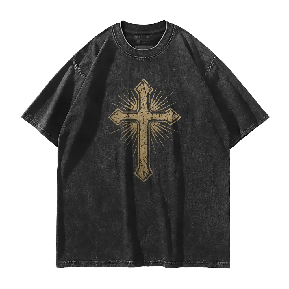 Golden Cross Washed T-Shirt